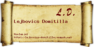 Lejbovics Domitilla névjegykártya